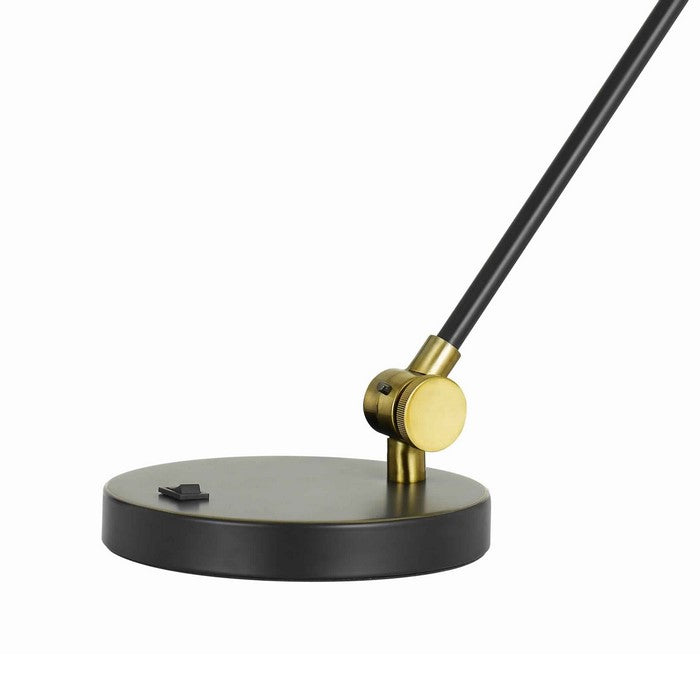 10W LED Metal Desk Lamp with Adjustable Arm, Black and Gold