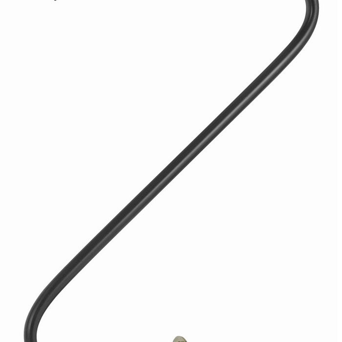 Adjustable Head Metal Desk Lamp with Curved Design Tubular Stand, Black