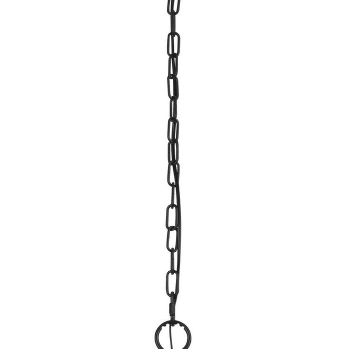 3 Coinciding Metal Chandelier with 6 Feet Chain, Black