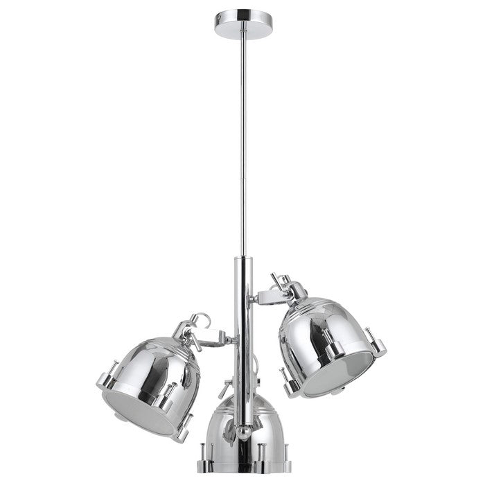 60 X 3 Watt Metal Frame Chandelier with Round Downlight Shade, Chrome