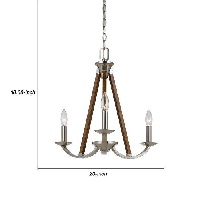 Sea Anchor Design Metal Chandelier with Candle Design Holders, Silver