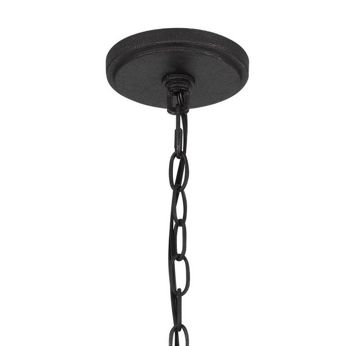 3 Bulb Hanging Pendant Chandelier with Round Perforated Metal Frame, Gray