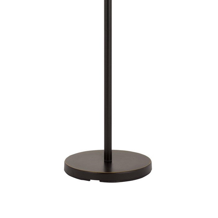 Metal Body Floor Lamp with 2 Adjustable Arms and Metal Shades, Black