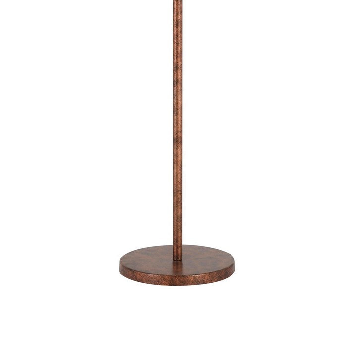Metal Body Floor Lamp with 2 Adjustable Arms and Metal Shades, Bronze