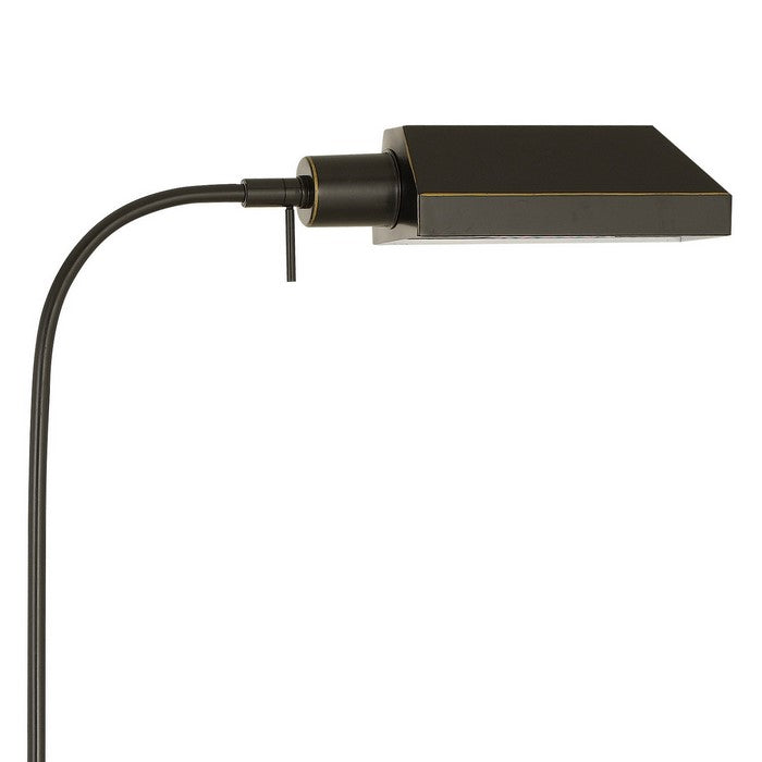 60W x 2 Metal Floor Lamp with Round Base and On Off Rocker Switch, Bronze