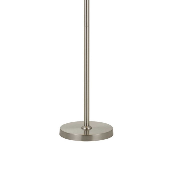36 Watt Integrated Torchiere Floor Lamp with Inverted Glass Shade, Chrome