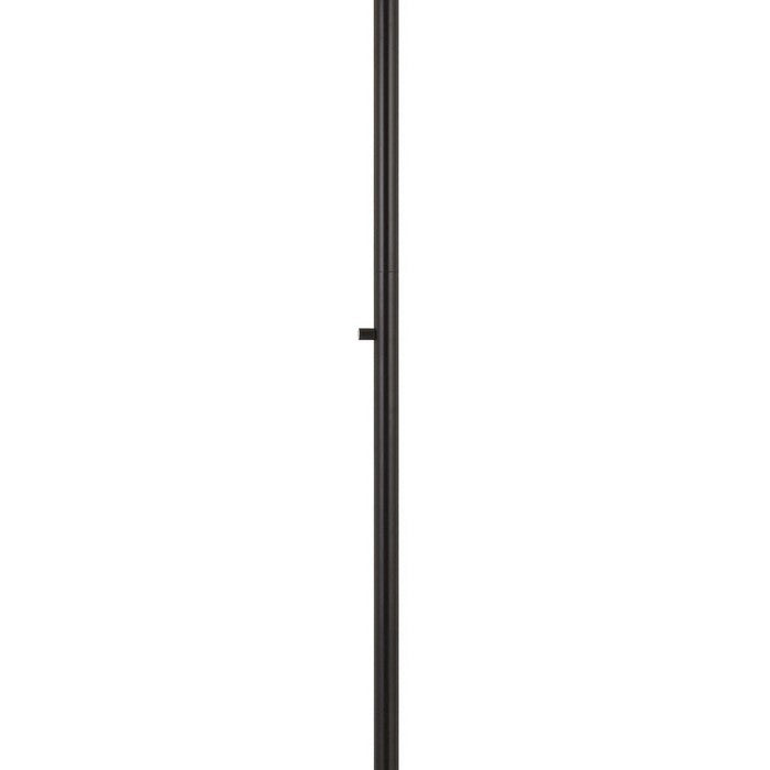 Tubular Metal Body Torchiere Lamp with Integrated LED Light, Black