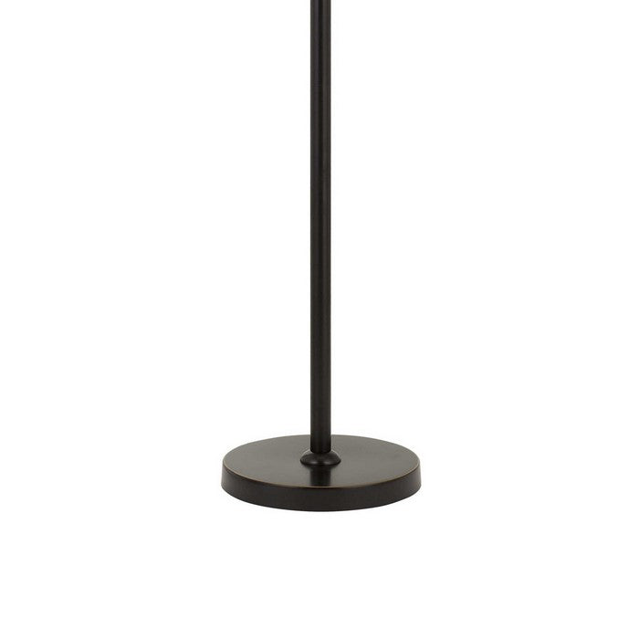 Tubular Metal Body Torchiere Lamp with Integrated LED Light, Black