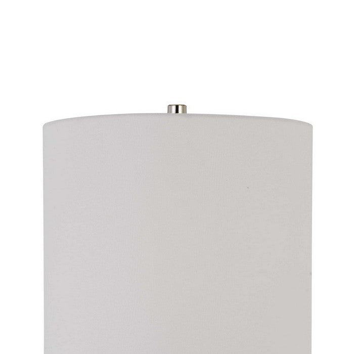 Stacked Ball Design Table Lamp with Fabric Shade, Set of 2,Blue and Silver
