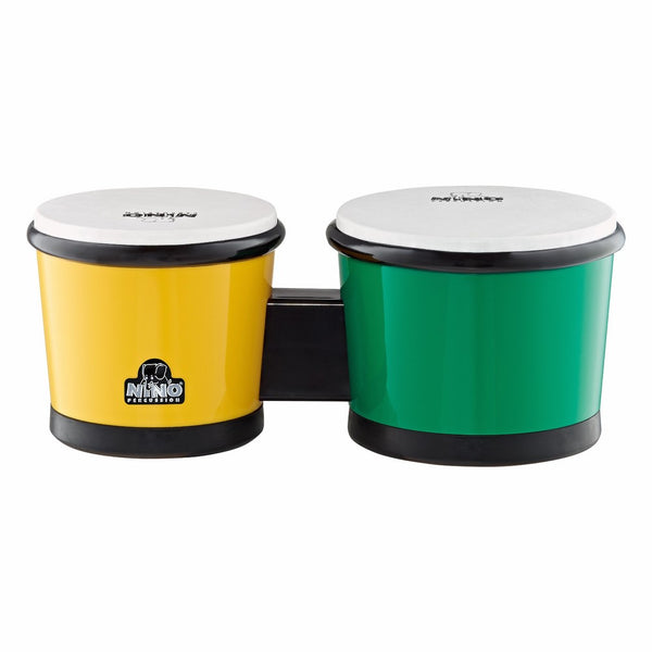 NINO ABS Bongos 6 1/2-Inch & 7 1/2-Inch Green/Yellow