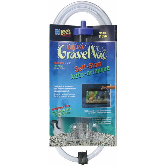 Lee's Ultra GravelVac, Self-Start with Nozzle & Hose Clip - 10" Medium