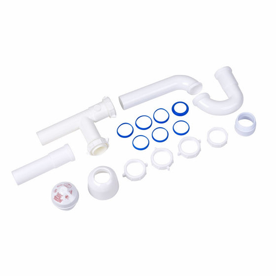 Oatey 39239 1.5" 6 DFU AAV Installation Kit 1-1/2" P-trap, 6" extension tube, PVC threaded adapter & deep box flange