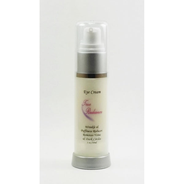 True Radiance Lineless Eye cream removes crows feet, dark circles and Puffiness, fine lines. Anti-aging, anti-wrinkle and more. Also has 10% Reguage, 10% Syncoll, 8% Pepha-tight, DMAE, Glycerin and much more. PARABEN FREE 1 oz eye cream.