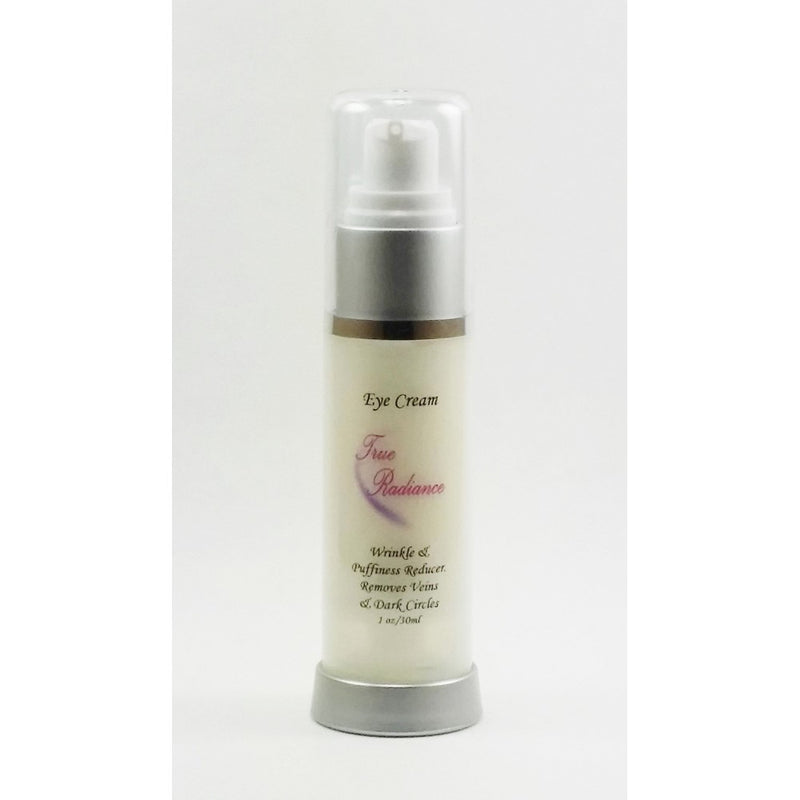 True Radiance Lineless Eye cream removes crows feet, dark circles and Puffiness, fine lines. Anti-aging, anti-wrinkle and more. Also has 10% Reguage, 10% Syncoll, 8% Pepha-tight, DMAE, Glycerin and much more. PARABEN FREE 1 oz eye cream.