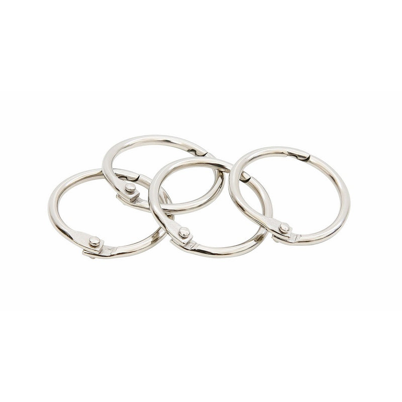 Baumgartens Book Rings 1" 4 Pack Chrome (31425)