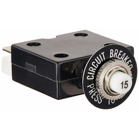 NTE Electronics R58-15A Series R58 Thermal Circuit Breaker, 250" Quick Connect Terminal, 0.010 Ohms Resistance, 15 Amp