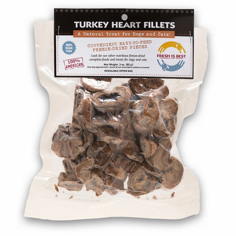 Fresh Is Best Freeze-Dried Raw Turkey Heart Fillets, Dog & Cat Treats