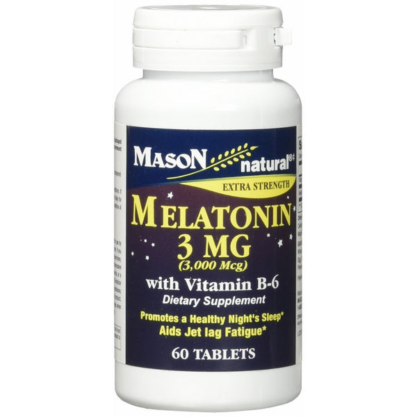 Mason Vitamins Melatonin 3 mg Tablets, 60 Count