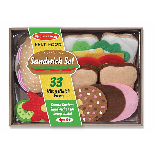 Melissa & Doug Felt Food Sandwich Play Food Set (33 pcs)