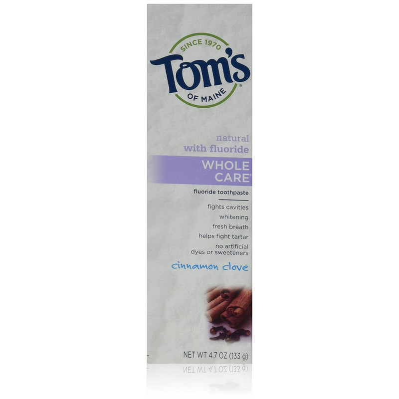 Tom's of Maine Cinnamon Clove Whole Care Toothpaste, 4.7 Ounce
