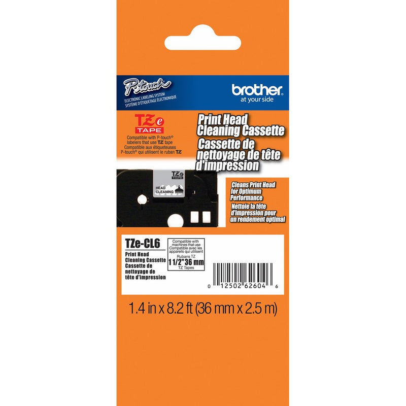 Brother Cleaning Tape 1-1/2 Inch - Retail Packaging, White (TZeCL6) - Retail Packaging