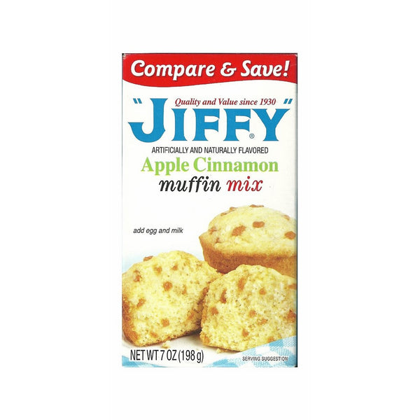 Jiffy Apple Cinnamon Muffin Mix 7-oz Boxes (Pack of 6)