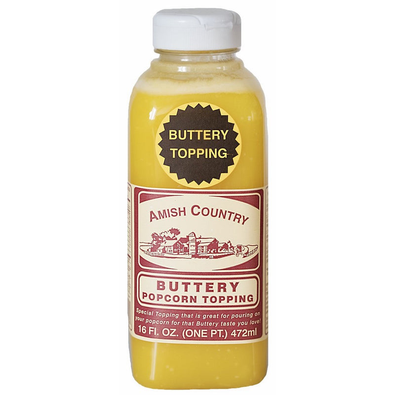 Amish Country Popcorn Buttery Popcorn Topping 16oz, Old Fashioned Flavor - with Recipe Guide and 1 Year Freshness Guarantee