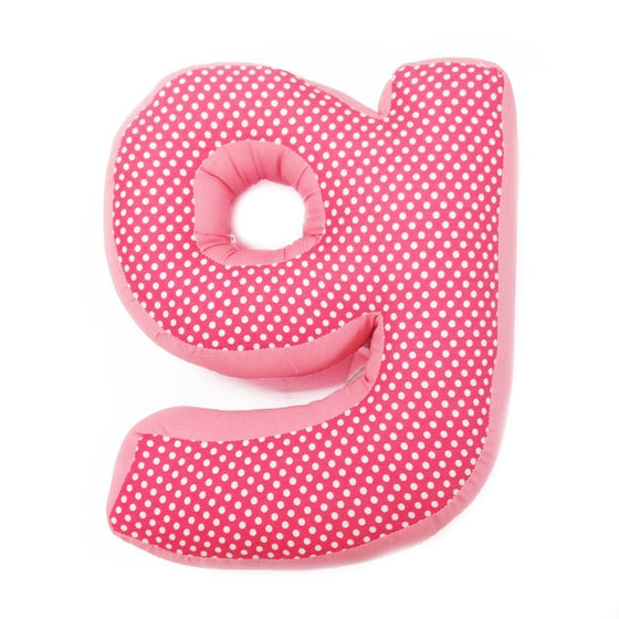 One Grace Place Simplicity Hot Pink Letter Pillow "G", Hot Pink and White