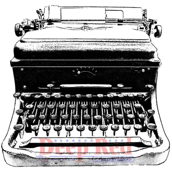 Deep Red Stamps Classic Typewriter Rubber Stamp