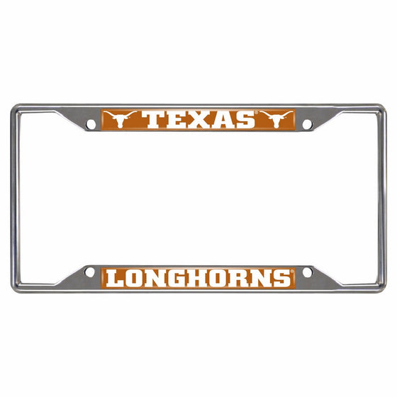 Fanmats 14826 NCAA University of Texas Longhorns Chrome License Plate Frame