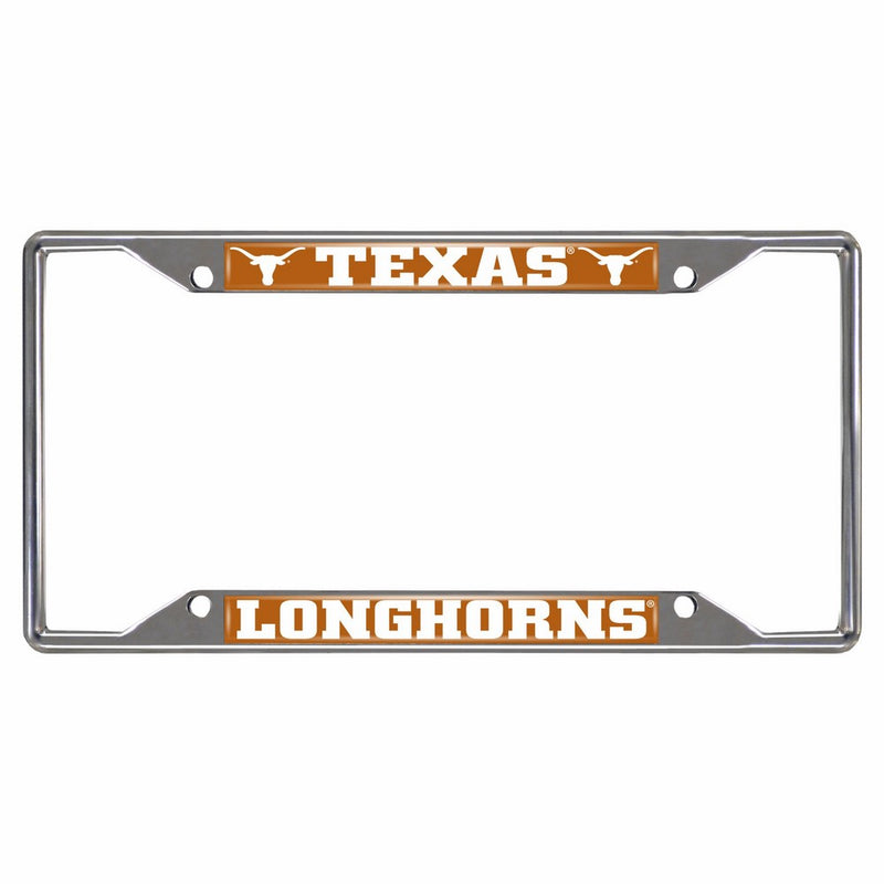 Fanmats 14826 NCAA University of Texas Longhorns Chrome License Plate Frame