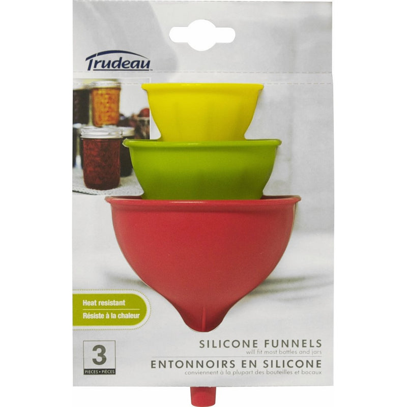 Trudeau Silicone Funnels, Set of 3