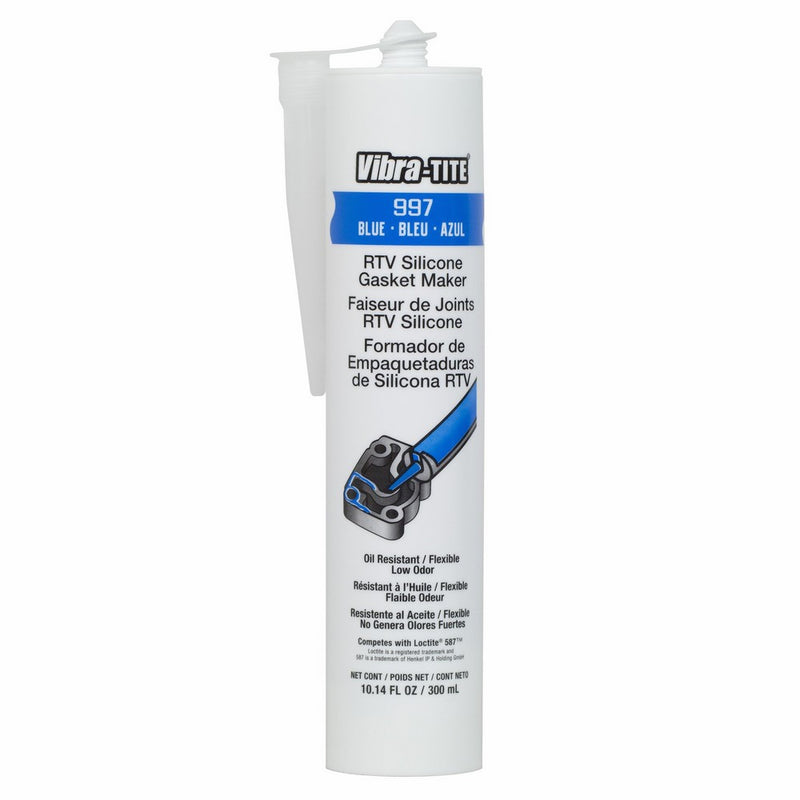 Vibra-TITE 997 RTV Silicone Gasket Maker, 300 mL Cartridge, Blue