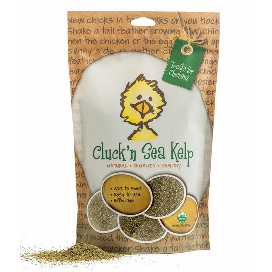 Treats for Chickens Certified Organic Cluck'n Sea Kelp, 2-Pound, Vitamin Supplement