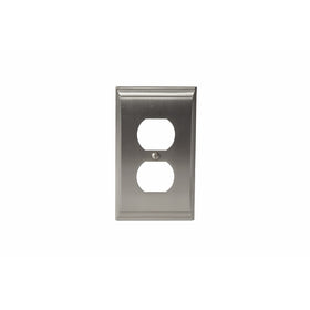 Amerock BP36508G10 Candler 1 Receptacle Wall Plate - Satin Nickel