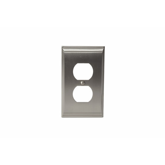Amerock BP36508G10 Candler 1 Receptacle Wall Plate - Satin Nickel