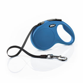 Flexi New Classic Retractable Dog Leash (Tape) 16 ft, Medium/Large, Blue