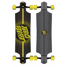 Santa Cruz Impact Drop Down Cruzer Complete Skateboard, Assorted, 40in" L x 10in" W