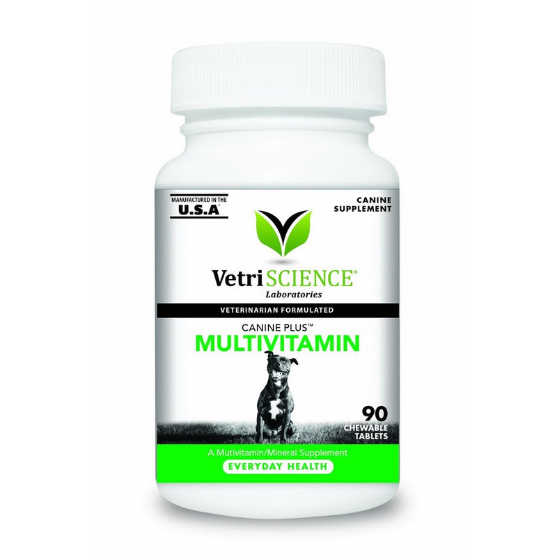 VetriScience Laboratories Canine Plus MultiVitamin for Dogs, 90 Chewable Tablets