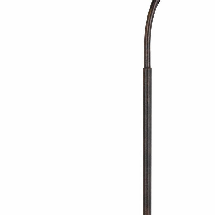 Downbridge Metal Tiffany Floor Lamp with Leaf Accents, Multicolor
