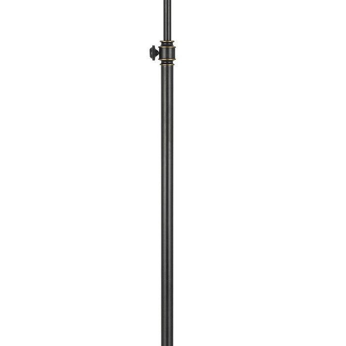 60 Watt Metal Lamp with Adjustable Pole and Bowl Shade, Black