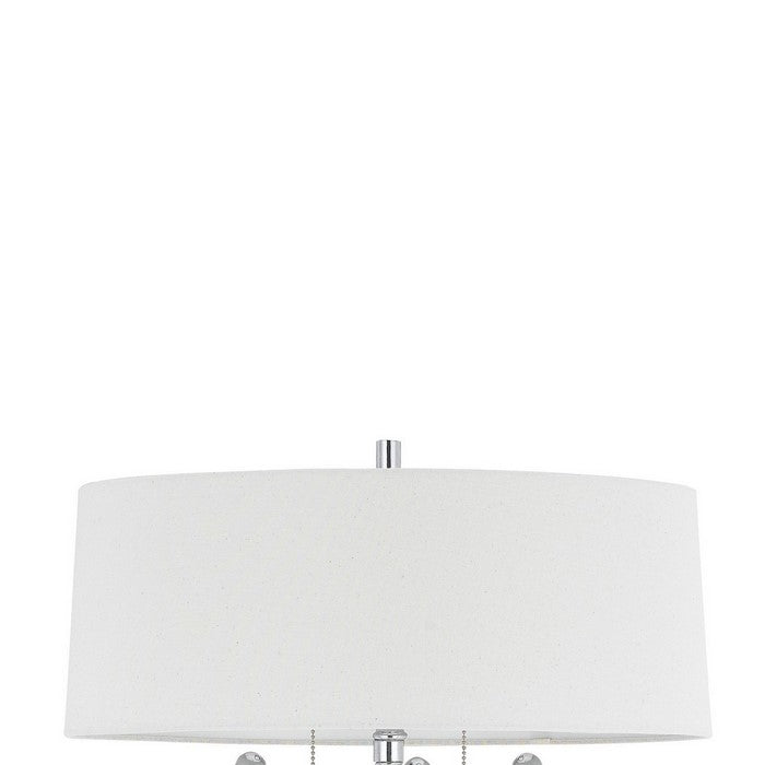 Metal Floor Lamp with Corkscrew Design Stalk Support and Drum Shade, Silver