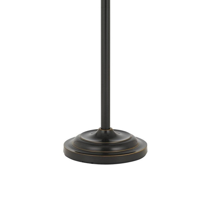 100 Watt Metal Body Floor Lamp with Adjustable Height and Head, Black