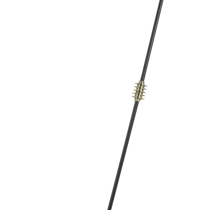 60 Watt Z Shape Metal Body Floor Lamp with Adjustable Head, Black