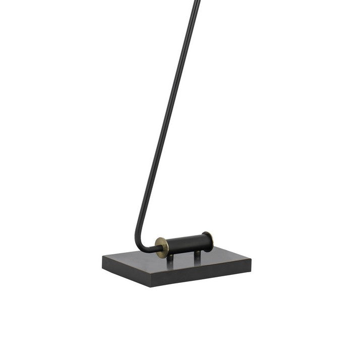60 Watt Z Shape Metal Body Floor Lamp with Adjustable Head, Black