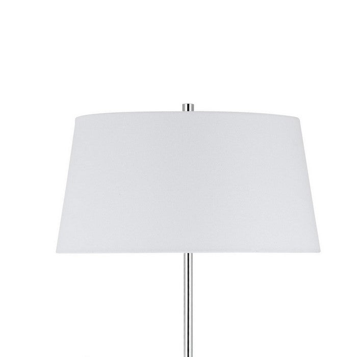 Metal Floor Lamp with GU10 Adjustable Reading Light, Silver