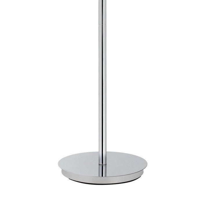 Metal Floor Lamp with GU10 Adjustable Reading Light, Silver