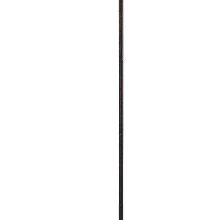 Metal Round 3 Way Torchiere Lamp with Frosted Glass Shade, Bronze and Gold
