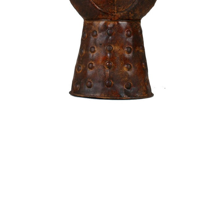 Antique Style Iron Table Top decor with Finial Top, Rustic Brown
