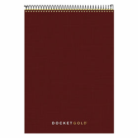 TOPS Docket Gold Project Planner, 8-1/2" x 11-3/4", Top-Wire Bound, Project Rule, Canary, Black Cover, 70 Sheets (99703)